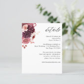 Budget Burgundy & Pink Floral 8B Boho Details (Stehend Vorderseite)
