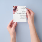 Budget Burgundy & Pink Floral 8B Details Flyer (Gruppe)