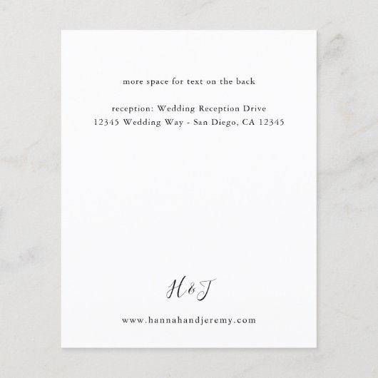 Budget Burgundy & Pink Floral 8B Details Flyer (Hinten)