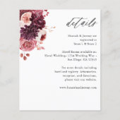 Budget Burgundy & Pink Floral 8B Details Flyer (Vorne)