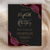 Budget Burgundy Red Agate Corners Dark Wedding