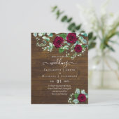 BUDGET Burgundy Rose Eukalyptus Wedding (Stehend Vorderseite)