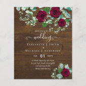 BUDGET Burgundy Rose Eukalyptus Wedding (Vorderseite)