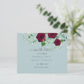 BUDGET Burgundy Rose Eukalyptus Wedding (Stehend Vorderseite)