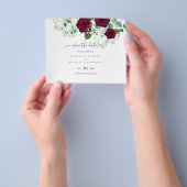 BUDGET Burgundy Rose Eukalyptus Wedding Flyer (Gruppe)