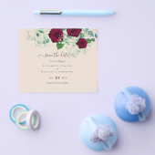 BUDGET Burgundy Rose Eukalyptus Wedding Flyer (Einzeln)