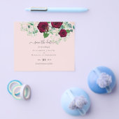 BUDGET Burgundy Rose Eukalyptus Wedding Flyer (Einzeln)