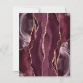 Budget Burgundy Rose Gold Agate Dark 50. Geburtsta (Rückseite)