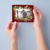 Budget Burgundy Rose Sonnenblumen Danke FOTO Flyer (Gruppe)