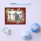 Budget Burgundy Rose Sonnenblumen Danke FOTO Flyer (Einzeln)