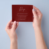 Budget Burgundy RSVP Card Flyer (Gruppe)