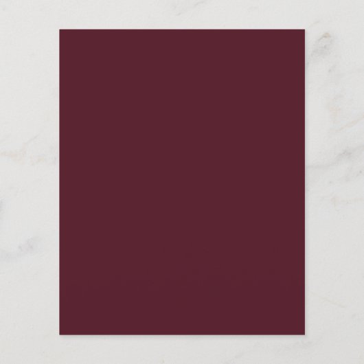 Budget Burgundy Save the Date Elegant Gold (Rückseite)