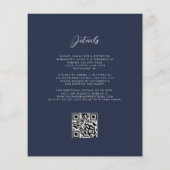 Budget Burgundy Silver Agate Navy QR Code Hochzeit (Rückseite)