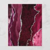 Budget Burgundy Silver Agate Navy Skript Hochzeit (Rückseite)