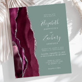 Budget Burgundy Silver Agate Sage Green Wedding