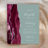 Budget Burgundy Silver Agate Sage Green Wedding