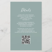 Budget Burgundy Silver Agate Sage QR Code Hochzeit (Rückseite)