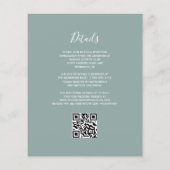 Budget Burgundy Silver Agate Sage QR Code Hochzeit (Rückseite)