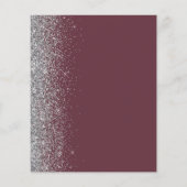 Budget Burgundy Silver Glitzer Edge Save the Date (Rückseite)