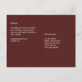 Budget Burgundy UAWG Monochrome Elegant Einfach Postkarte (Rückseite)