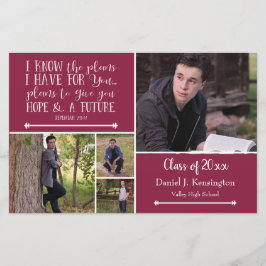 Budget Burgundy Verse Abschluss FotoCollage