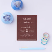 Budget Burgundy Wedding Modern Typografy Flyer (Einzeln)