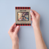 Budget Burlap Buffalo Kariert Monogram Foto Holida Flyer (Gruppe)