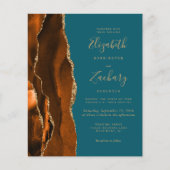 Budget Burnt Orange Agate Aquamarin Wedding (Vorderseite)