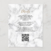 Budget Burnt Orange Agate Marble QR Code Hochzeit (Rückseite)