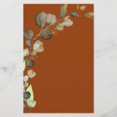 Budget Burnt Orange Bridal Dusche Einladung (Rückseite)