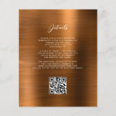 Budget Burnt Orange Glam QR Code Wedite Einladung (Rückseite)