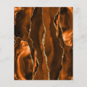 Budget Burnt Orange Gold Agate Save the Date Aquam (Rückseite)
