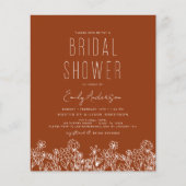 Budget Burnt Orange Wildblume Brautparty (Vorderseite)