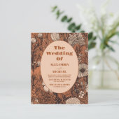 Budget Burnt Orange Wildblumen Hochzeit (Stehend Vorderseite)
