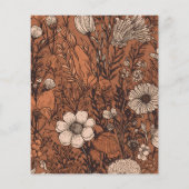 Budget Burnt Orange Wildblumen Hochzeit (Rückseite)
