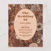 Budget Burnt Orange Wildblumen Hochzeit (Vorderseite)