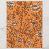 Budget Burnt Orange Wildblumen Hochzeit Flyer (Hinten)