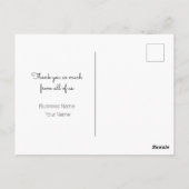 Budget Business Floral Vielen Dank Postkarten (Rückseite)