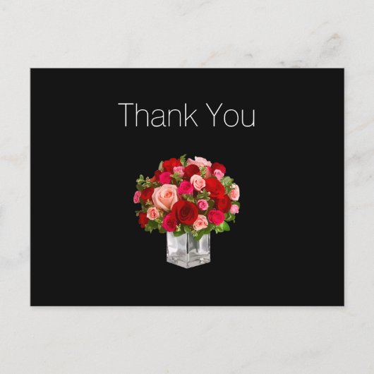 Budget Business Floral Vielen Dank Postkarten (Vorderseite)