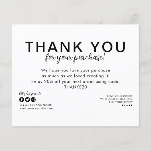 Budget Business Logo Company Vielen Dank für Ihren (Vorderseite)