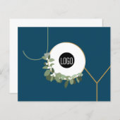 Budget Business Logo Happy Holidays Joy Blue (Vorne/Hinten)