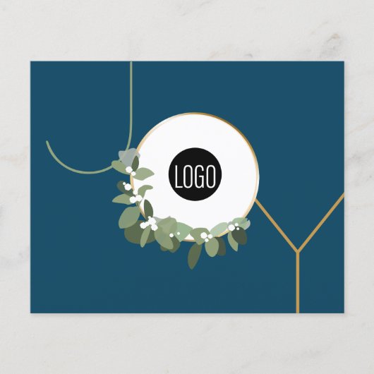 Budget Business Logo Happy Holidays Joy Blue (Vorderseite)