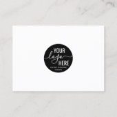 Budget Business-Logo Social Media-Herzbuch Visitenkarte (Rückseite)