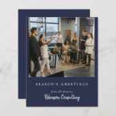 Budget Business Logo Weihnachten Modern Team Foto (Vorne/Hinten)