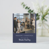 Budget Business Logo Weihnachten Modern Team Foto (Stehend Vorderseite)