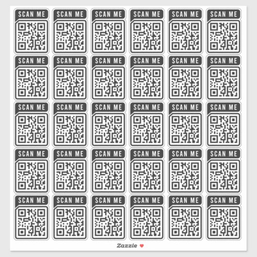 Budget Business Scan Me QR Code Modern einfach Aufkleber (Blatt)