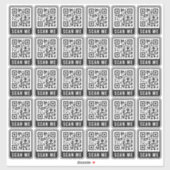 Budget Business Scan Me QR Code Modern einfach Aufkleber (Blatt)