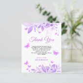 Budget Butterfly Brautparty Danke Karte (Stehend Vorderseite)