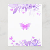 Budget Butterfly Brautparty Danke Karte (Rückseite)