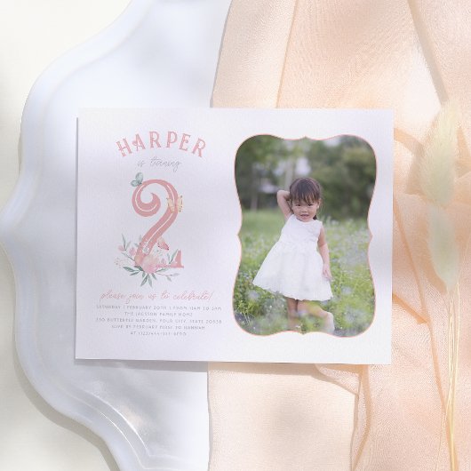 Budget Butterfly Fairytale Floral Foto Geburtstag